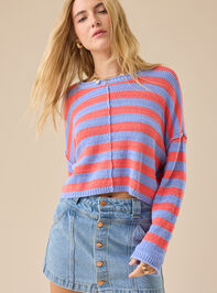 Delphine Bright Stripe Sweater - TULLABEE