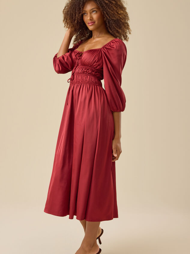 Jillie Satin Maxi Dress Detail 3 - TULLABEE