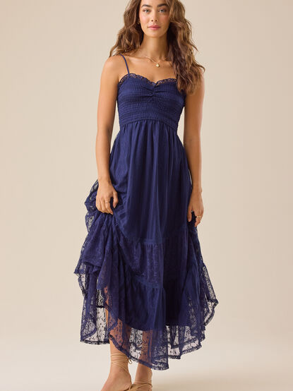 Tami Lace Tiered Maxi Dress - TULLABEE