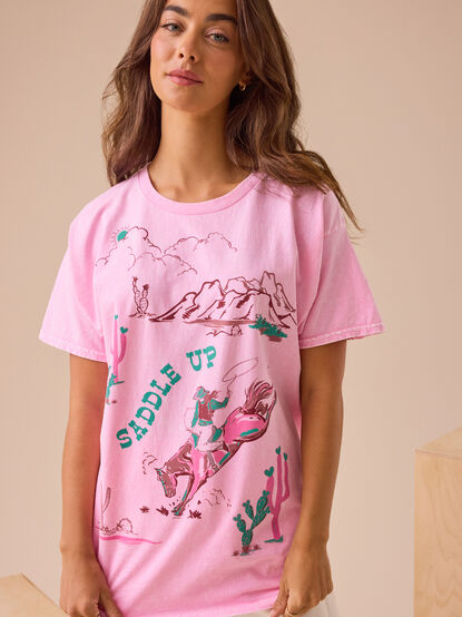 Saddle Up Oversized Graphic Tee - TULLABEE