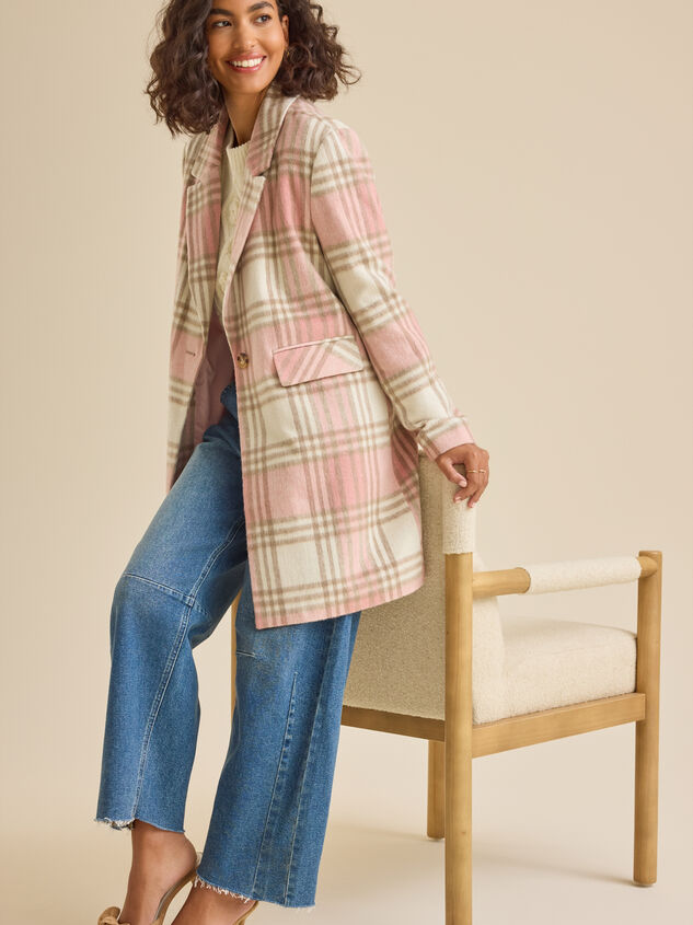 Robyn Plaid Peacoat Detail 2 - TULLABEE
