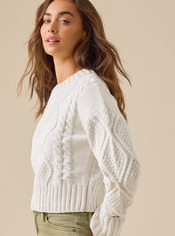 Everley Chenille Cable Sweater Detail 4 - TULLABEE