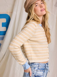 Hayden Stripe Cardigan Detail 4 - TULLABEE