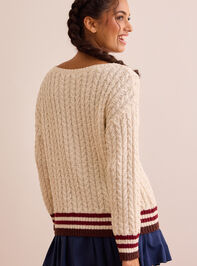 Varsity Luxe Sweater Detail 4 - TULLABEE