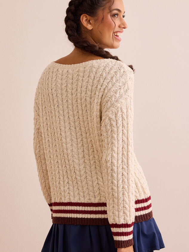 Varsity Luxe Sweater Detail 4 - TULLABEE