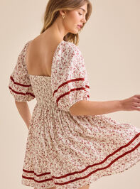 Chaya Puff Sleeve Mini Dress Detail 5 - TULLABEE