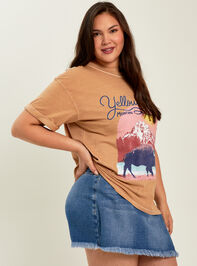 Yellowstone Bison Graphic Tee Detail 3 - TULLABEE