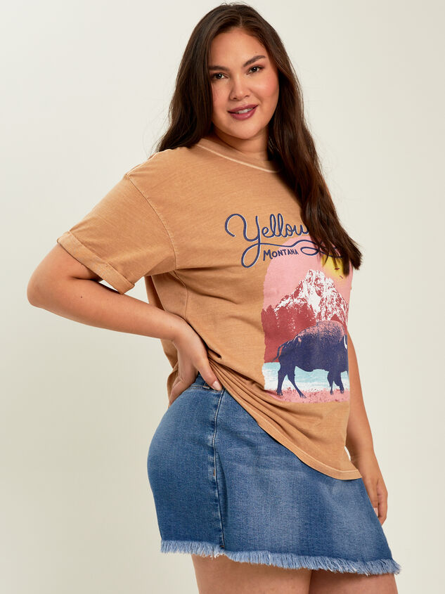 Yellowstone Bison Graphic Tee Detail 3 - TULLABEE