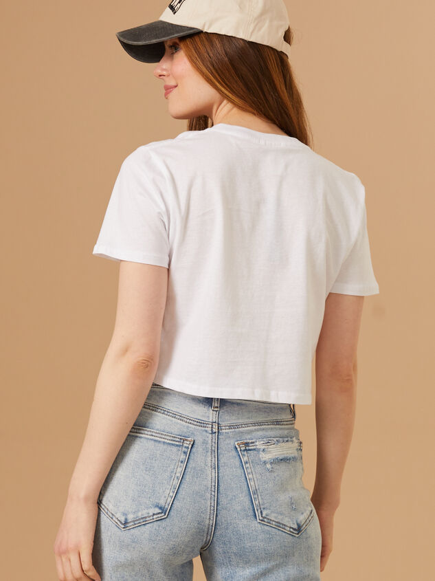 USA Bow Cropped Tee Detail 4 - TULLABEE