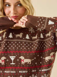 Winnies and Martinis Holiday Sweater Detail 3 - TULLABEE