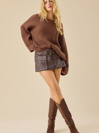 Jane Vegan Leather Skort - TULLABEE