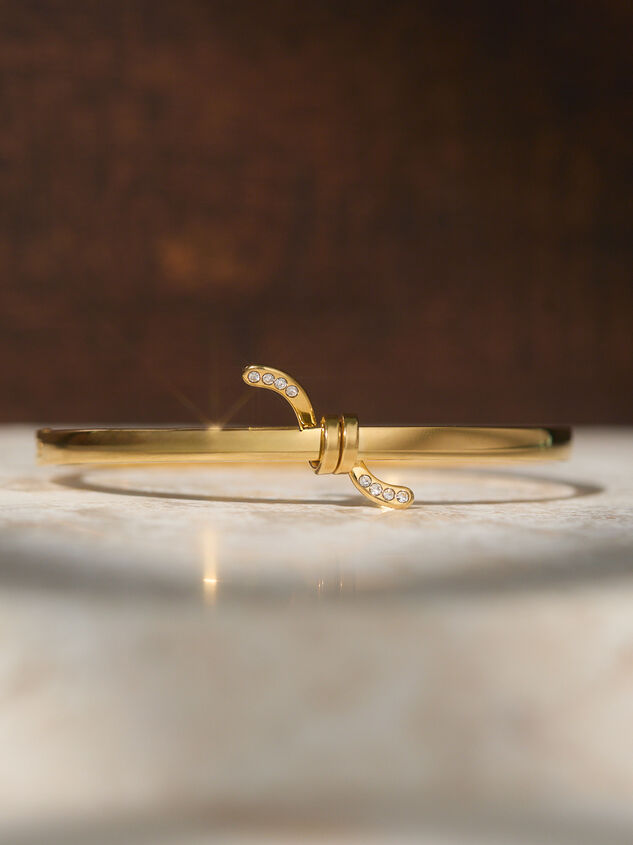 Stainless Steel Diamond Knot Bangle Set Detail 3 - TULLABEE