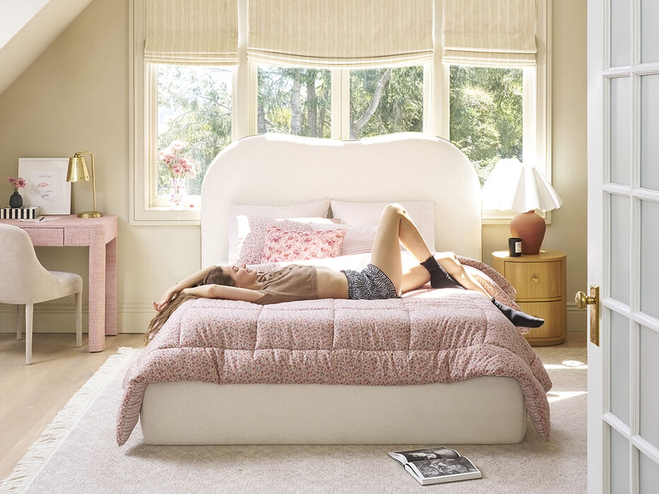 Keely Upholstered Desk - TULLABEE - 