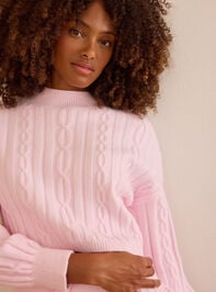 Cloudflow Cable Knit Sweater Detail 4 - TULLABEE