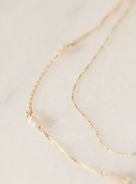 18k Gold Layered Beaded Necklace Detail 2 - TULLABEE
