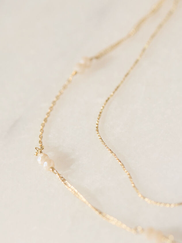 18k Gold Layered Beaded Necklace Detail 2 - TULLABEE