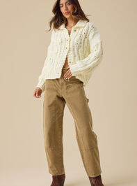 Jacqueline Chunky Cardigan Detail 2 - TULLABEE