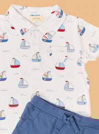 Little Captain Toddler Polo Set Detail 2 - TULLABEE