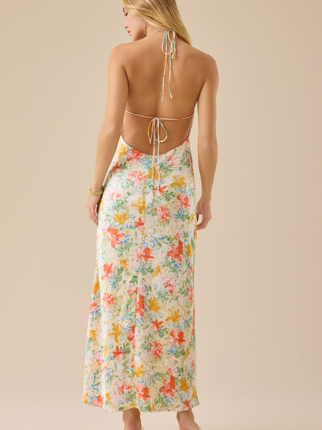 Baye Floral Halter Maxi Dress Detail 5 - TULLABEE