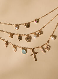 3 Layer Love And Grace Charm Necklace - TULLABEE