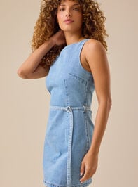 Luca Denim Mini Dress Detail 4 - TULLABEE