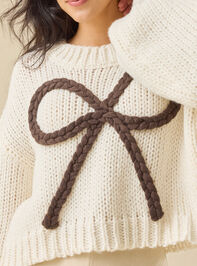 Jayda Rope Bow Pullover Detail 4 - TULLABEE