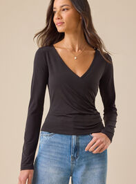 Angie Wrap Front Blouse Detail 2 - TULLABEE
