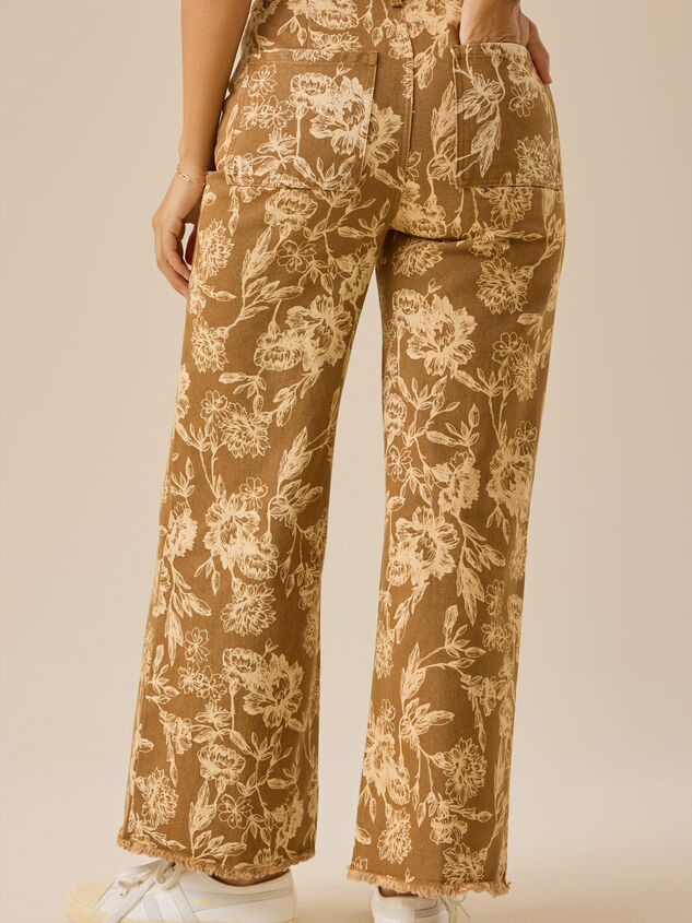 Marita Floral Straight Leg Pants Detail 5 - TULLABEE