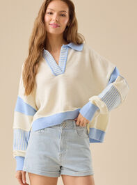 Beth Crop Mixed Media Pullover - TULLABEE
