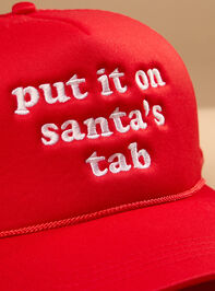 Put it on Santa's Tab Trucker Hat Detail 2 - TULLABEE