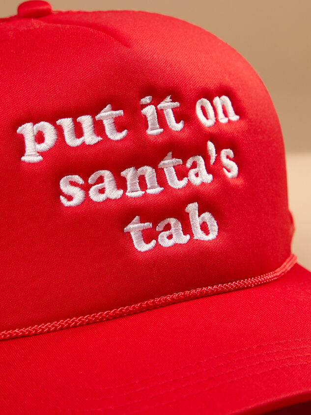 Put it on Santa's Tab Trucker Hat Detail 2 - TULLABEE