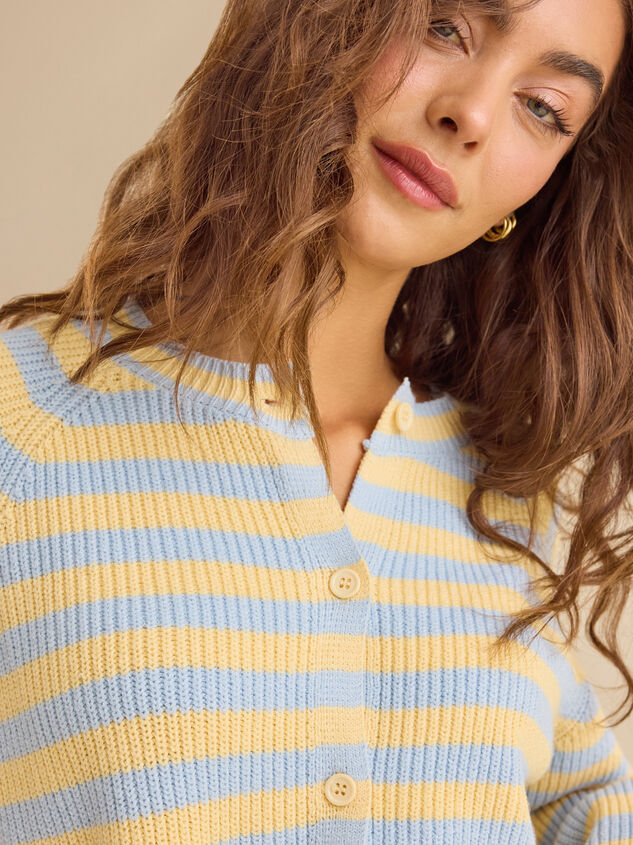 Hadley Striped Cardigan Detail 3 - TULLABEE