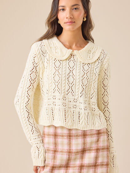 Hattie Crochet Sweater - TULLABEE