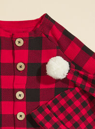 Liam Checkered Footie and Hat by MudPie Detail 4 - TULLABEE