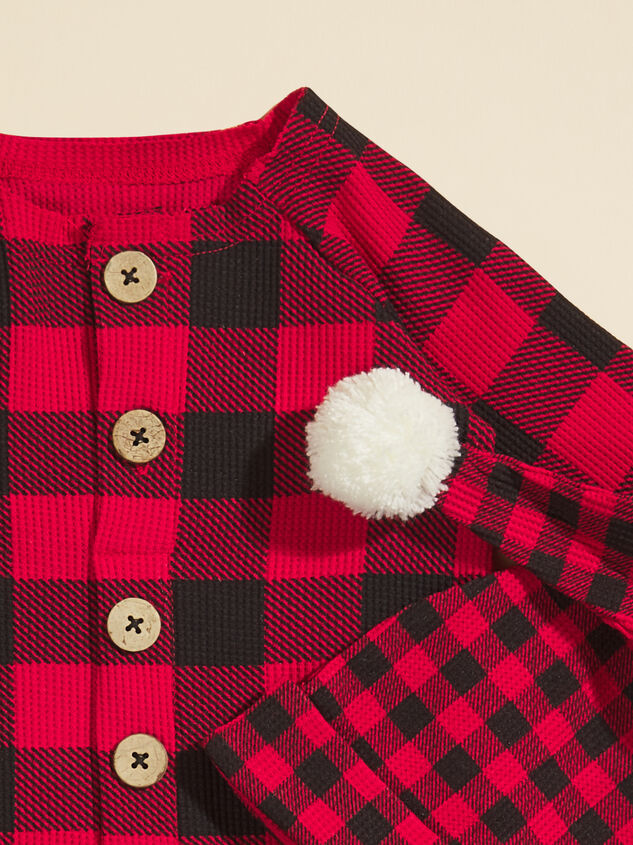 Liam Checkered Footie and Hat by MudPie Detail 4 - TULLABEE