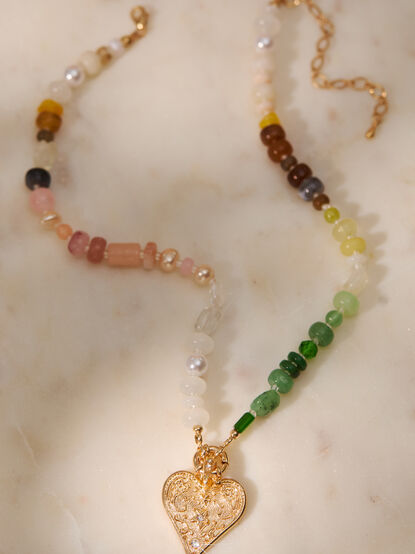 Heart Burst Bead Necklace - TULLABEE