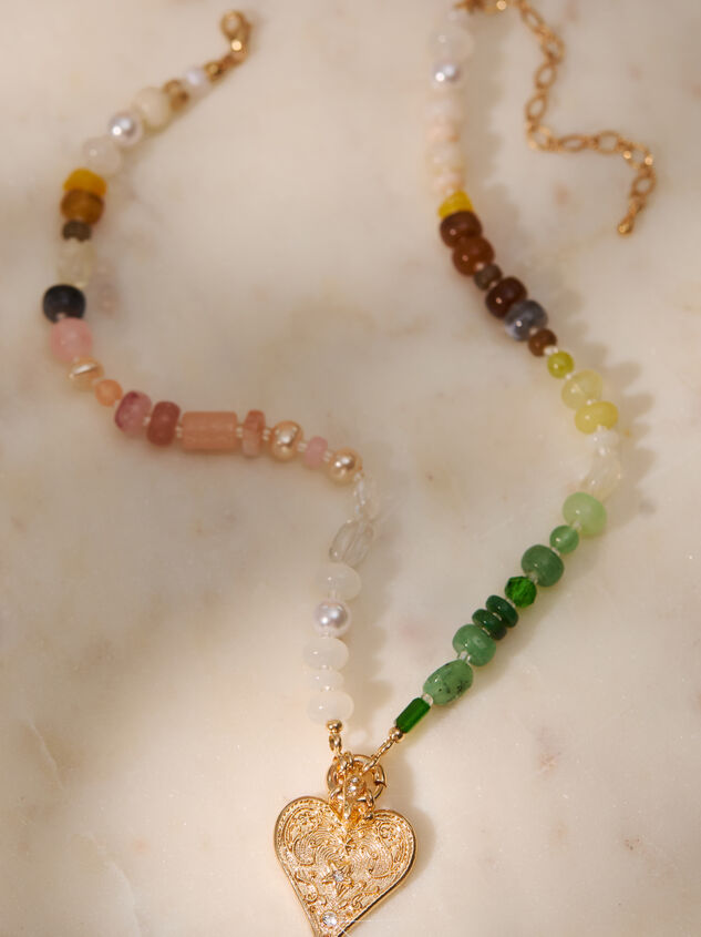Heart Burst Bead Necklace - TULLABEE