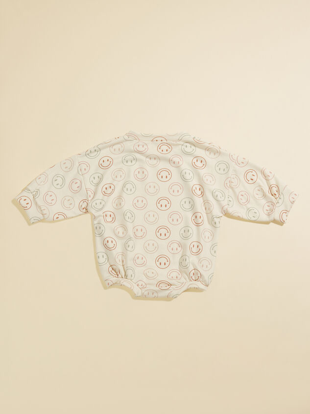 Colorful Smiley Faces Romper Detail 3 - TULLABEE