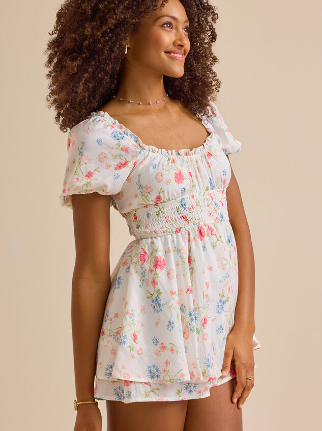 Lily Floral Romper Detail 3 - TULLABEE