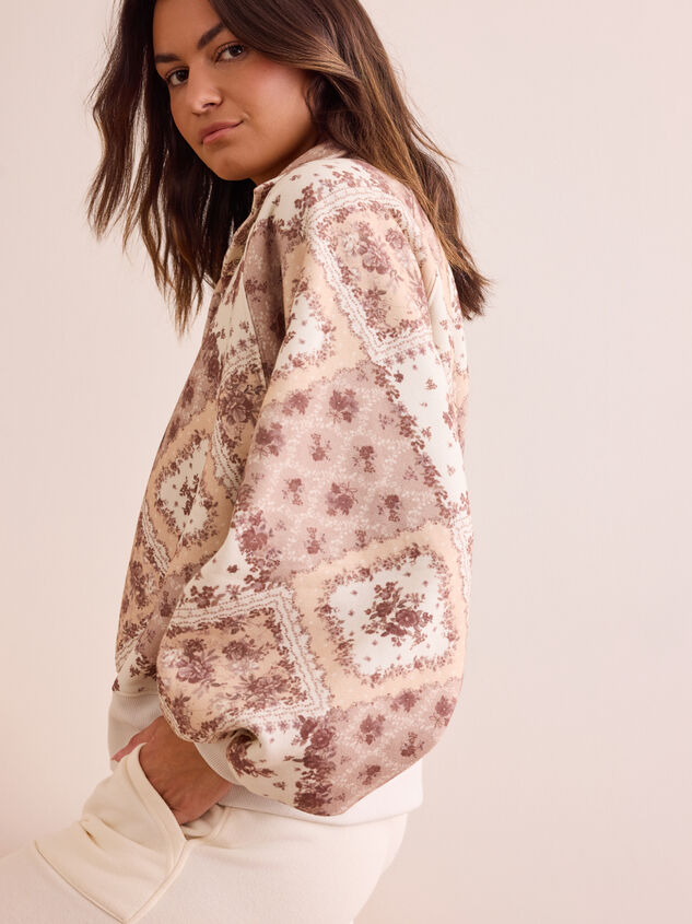 Garden Stroll Balloon Sleeve Pullover Detail 4 - TULLABEE