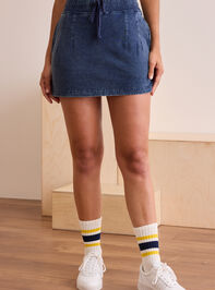 Day To Day Denim Skort Detail 3 - TULLABEE