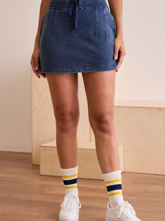 Day To Day Denim Skort Detail 3 - TULLABEE
