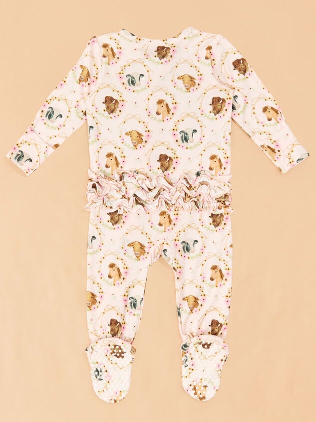 Floral Farm Friends Footie Detail 4 - TULLABEE