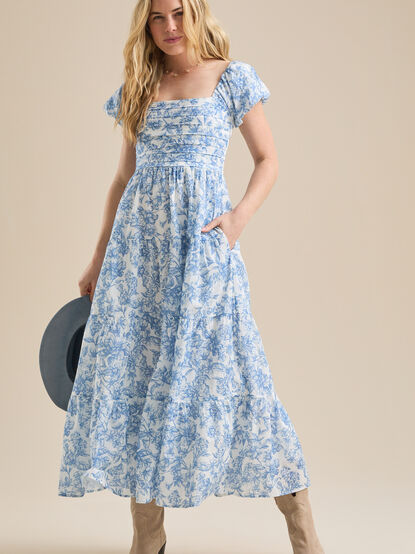 Addison Floral Midi Dress - TULLABEE