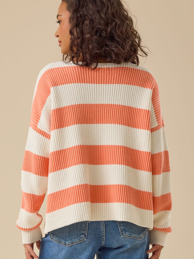 Mariah Striped Boatneck Sweater Detail 4 - TULLABEE
