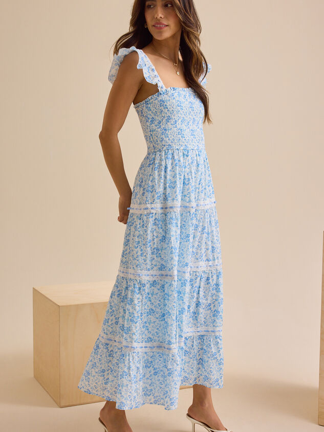 Tatum Floral Maxi Dress Detail 3 - TULLABEE