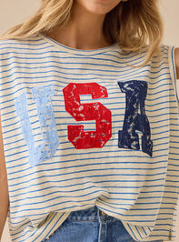 True Spirit USA Boxy Tee Detail 3 - TULLABEE