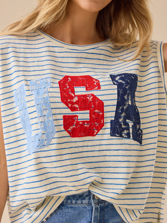 True Spirit USA Boxy Tee Detail 3 - TULLABEE