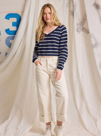 Mila Stripe Sweater Detail 3 - TULLABEE