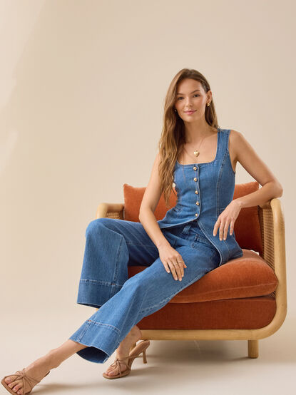 Lyra Denim Vest - TULLABEE